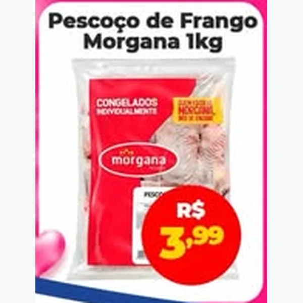 Recorte do encarte de Pescoço de Frango Morgana 1 kg