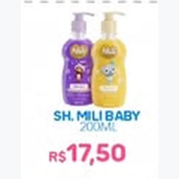 Recorte do encarte de Shampoo Mili Baby 200 ml