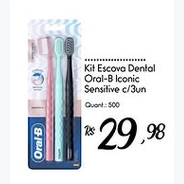 Kit Escova Dental Iconic Sensitive Oral-B 3 un