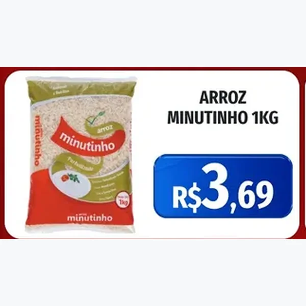 Recorte do encarte de Arroz Minutinho 1 kg