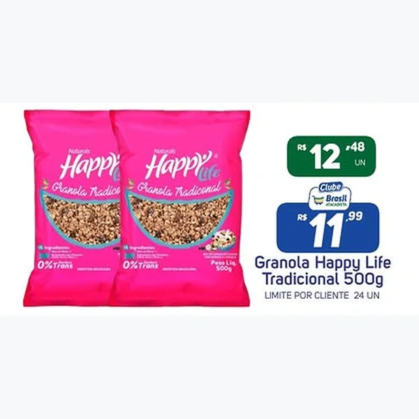Granola Tradicional Happy Life 500 g