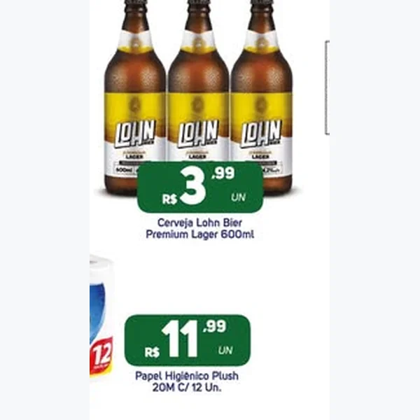 Cerveja Premium Lager Lohn Bier 600 ml