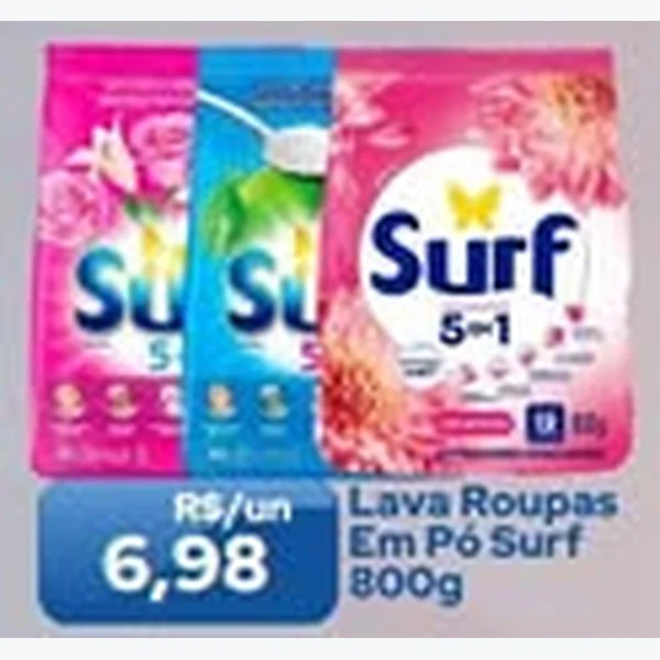 Lava Roupas em Pó Surf 800 g