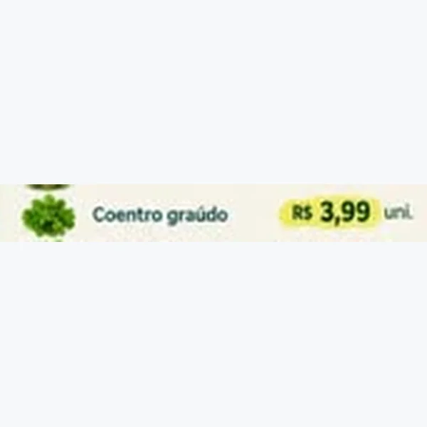 Recorte do encarte de Coentro Graúdo