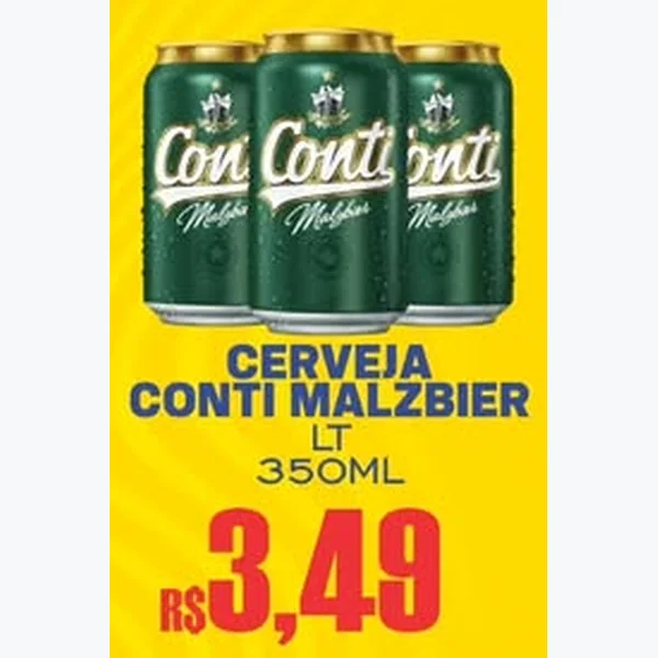 Recorte do encarte de Cerveja Malzbier Conti 350 ml