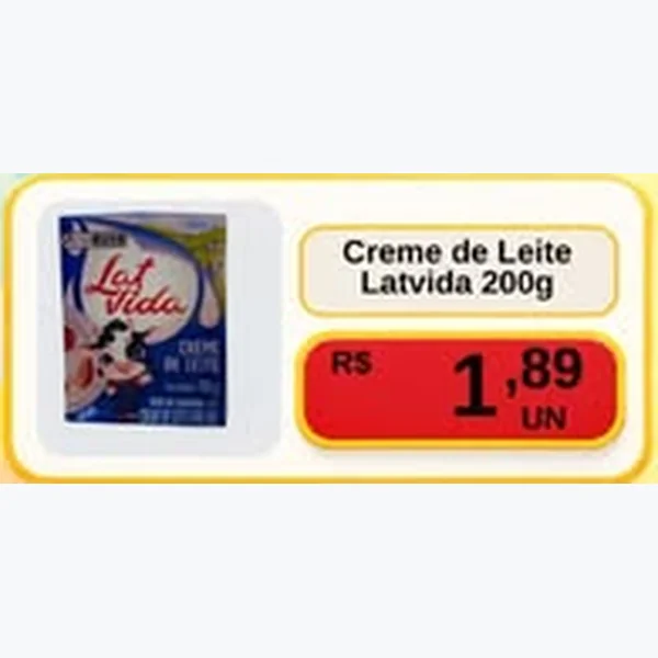Creme de Leite Latvida 200 g