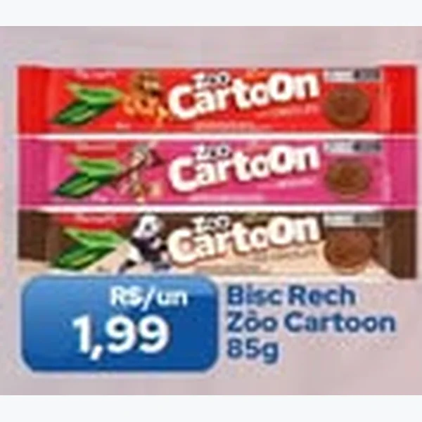 Biscoito Recheado Zôo Cartoon 85 g