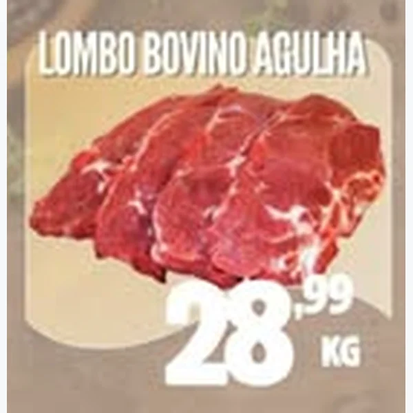 Recorte do encarte de Lombo Bovino Agulha