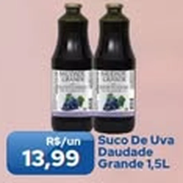 Recorte do encarte de Suco de Uva Daudade 1,5 L