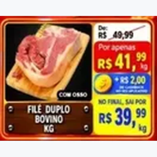 Recorte do encarte de Filé Duplo Bovino