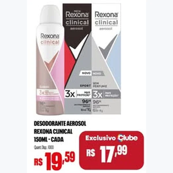 Recorte do encarte de Desodorante Aerosol Rexona 150 ml