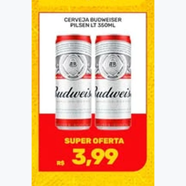 Cerveja Pilsen Budweiser 350 ml