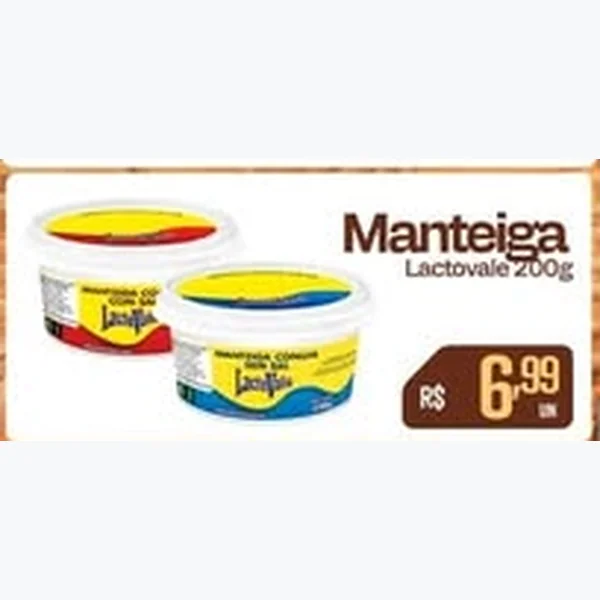 Recorte do encarte de Manteiga Lactovale 200 g