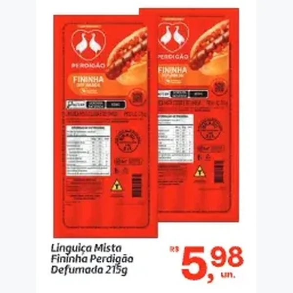 Linguiça Mista Fininha Perdigão 215 g