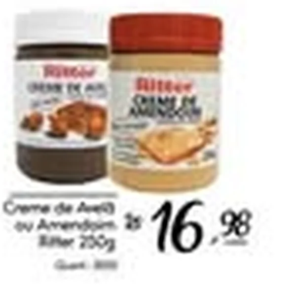 Creme de Avelã Ou Amendoim Ritter