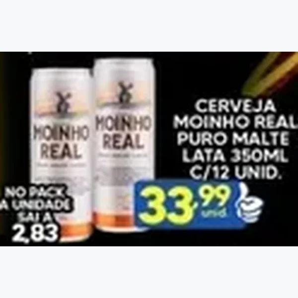 Cerveja Puro Malte Moinho Real 12 un × 350 ml