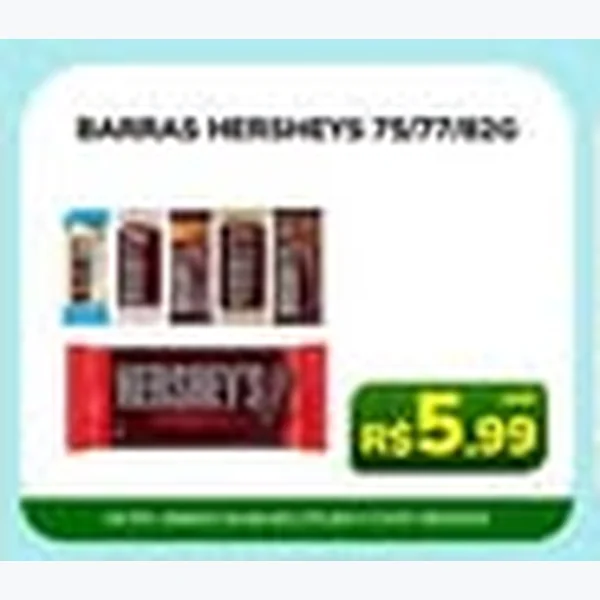 Barras de Chocolate Hersheys 82 g