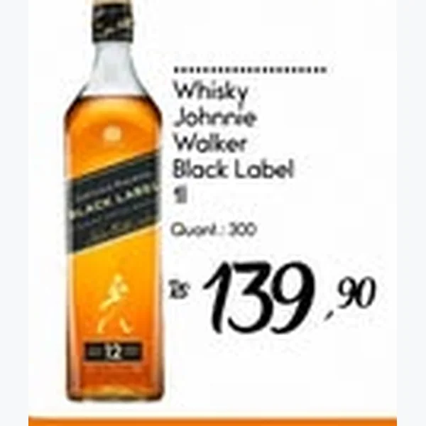 Recorte do encarte de Whisky Johnnie Walker 1 L