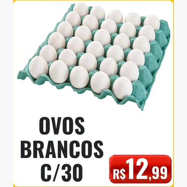 Recorte do encarte de Ovos Brancos 30 un