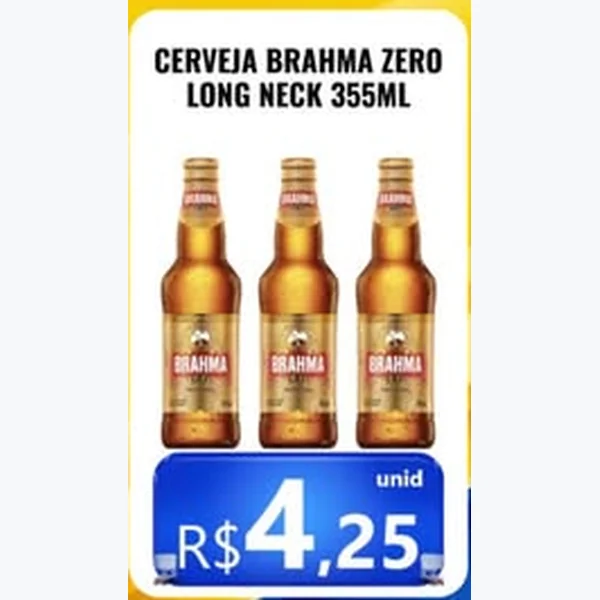 Recorte do encarte de Cerveja Zero Long Neck Brahma 355 ml