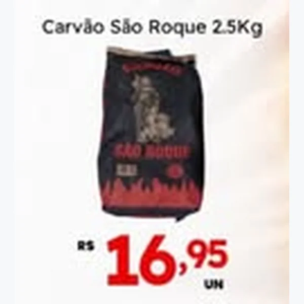 Recorte do encarte de Carvão São Roque 2,5 kg