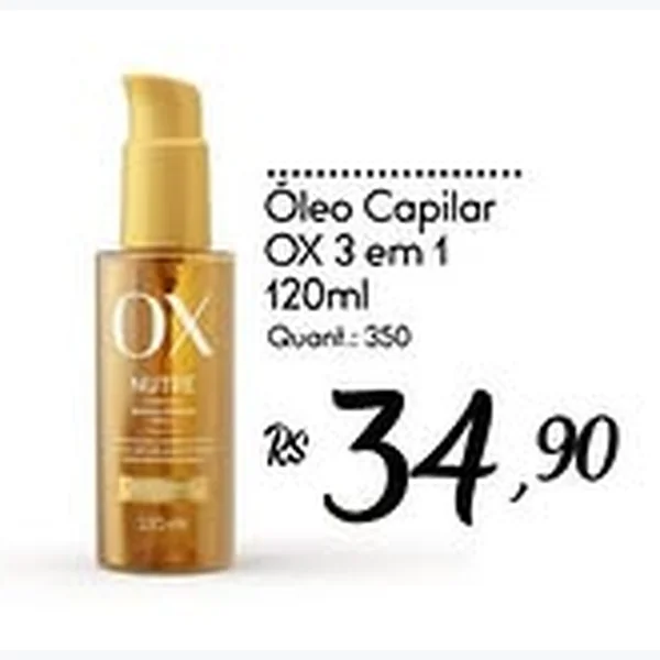 Óleo Capilar 3 em 1 OX 120 ml