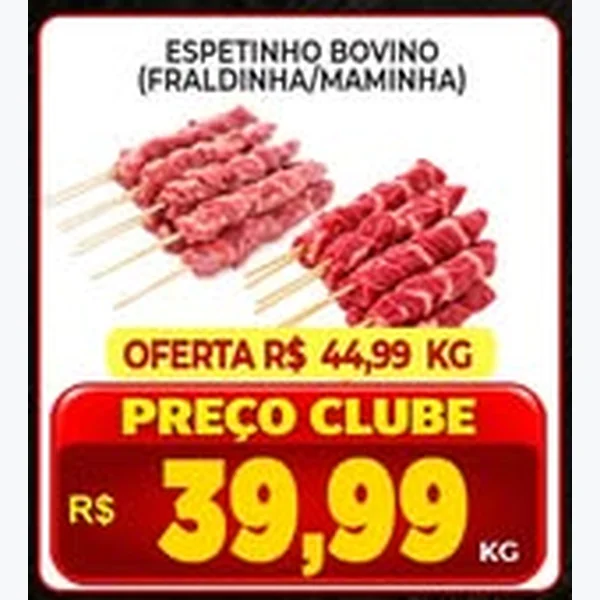 Recorte do encarte de Espetinho Bovina (maminha)