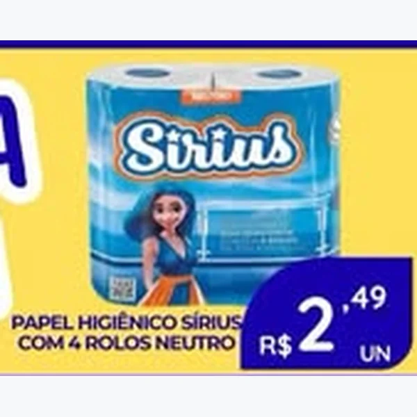 Papel Higiênico Neutro Sirius 4 un