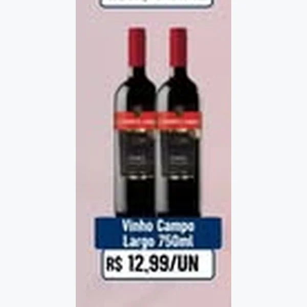 Recorte do encarte de Vinho Campo Largo 750 ml