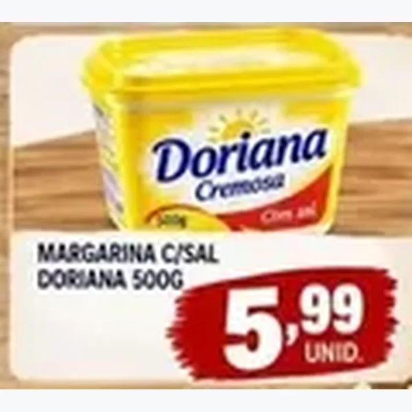 Recorte do encarte de Margarina C/sal Doriana 500 g