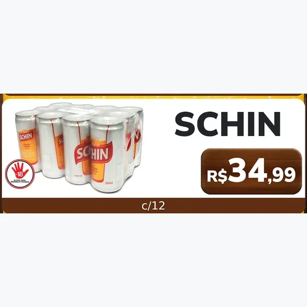 Cerveja Schin 12 un × 269 ml