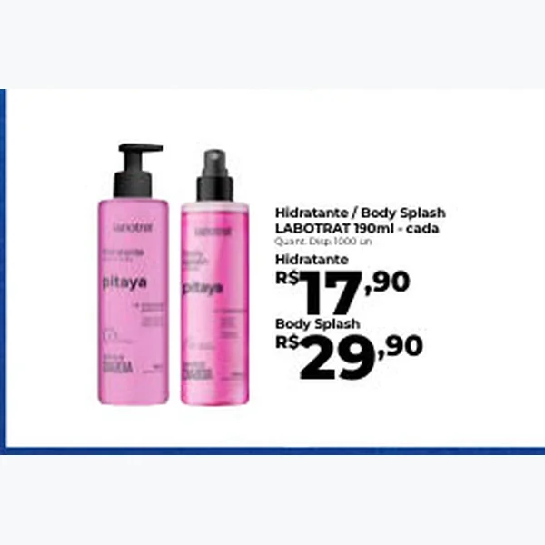 Recorte do encarte de Body Splash LABOTRAT 190 ml