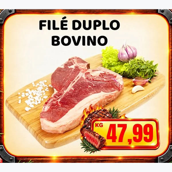 Recorte do encarte de Filé Duplo Bovino