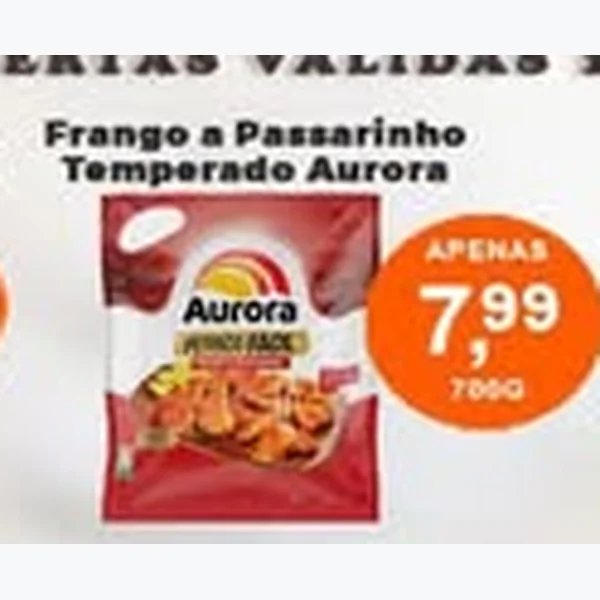 Recorte do encarte de Frango a Passarinho Temperado Aurora