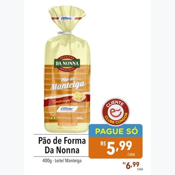 Pão de Forma Da Nonna 400 g