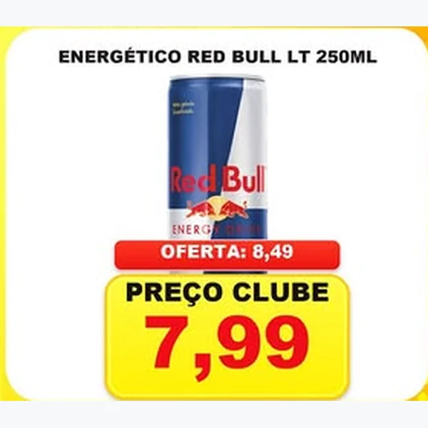 Recorte do encarte de Energético Red Bull 250 ml