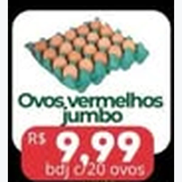 Ovos Vermelhos Jumbo 20 un