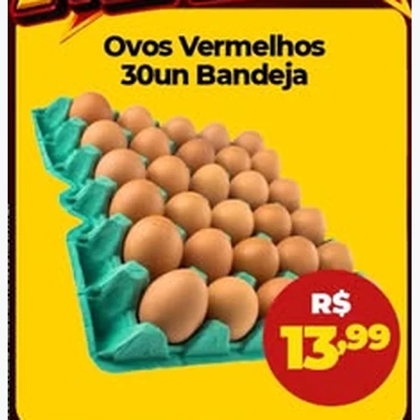 Ovos Vermelhos 30 un