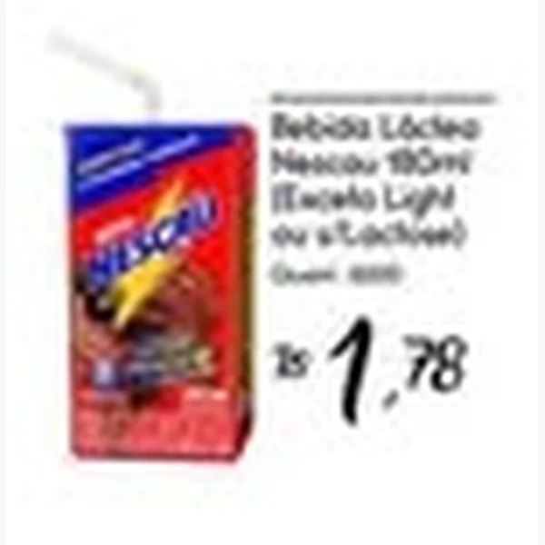 Recorte do encarte de Bebida Láctea Nescau Nestlé 180 ml