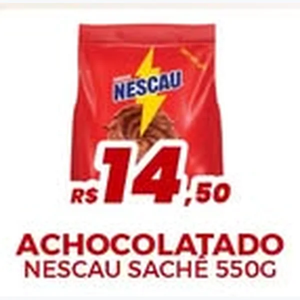 Recorte do encarte de Achocolatado Nescau 550 g