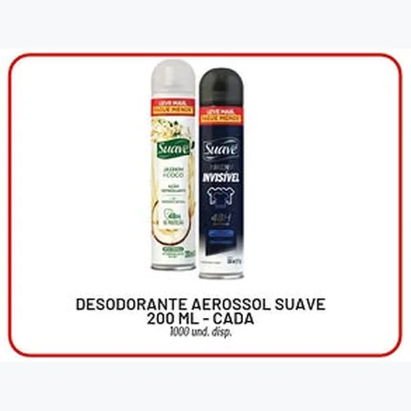 Recorte do encarte de Desodorante Aerossol Suave 200 ml