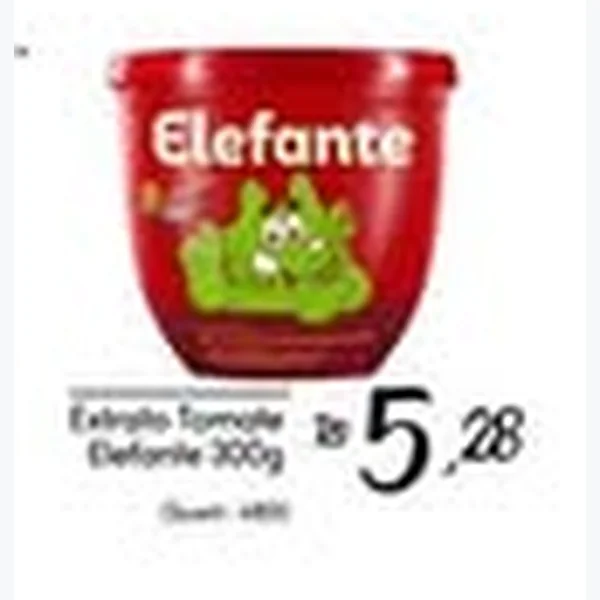 Recorte do encarte de Extrato Tomate Elefante 300 g