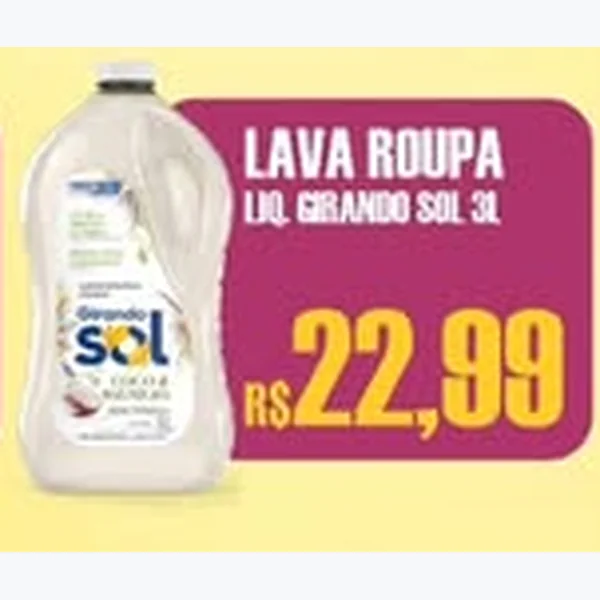 Lava Roupa Líquido Girando Sol 3 L