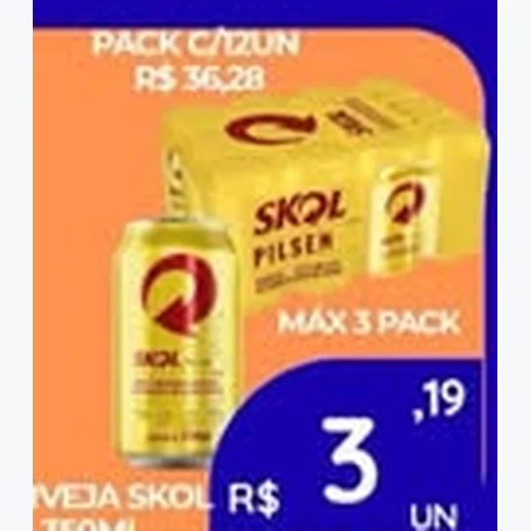 Cerveja Pilsen Skol 350 ml