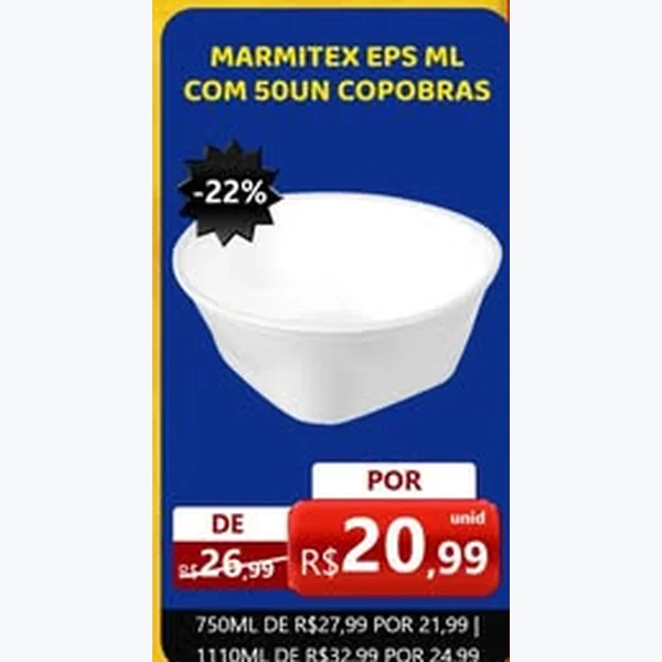 Marmitex Eps Copobras 50 un