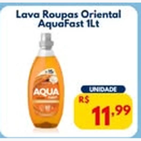 Recorte do encarte de Lava Roupas AquaFast 1 L