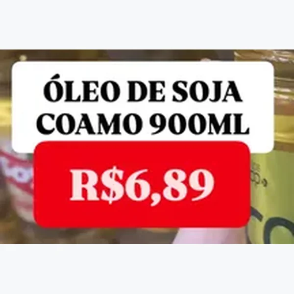 Recorte do encarte de Óleo de Soja Coamo 900 ml