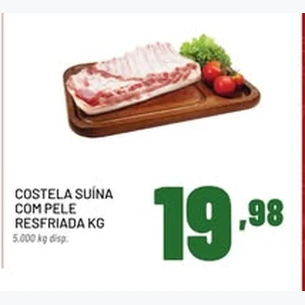 Recorte do encarte de Costela Suína com Pele Resfriada