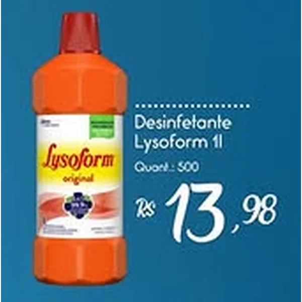 Recorte do encarte de Desinfetante Lysoform 1 L