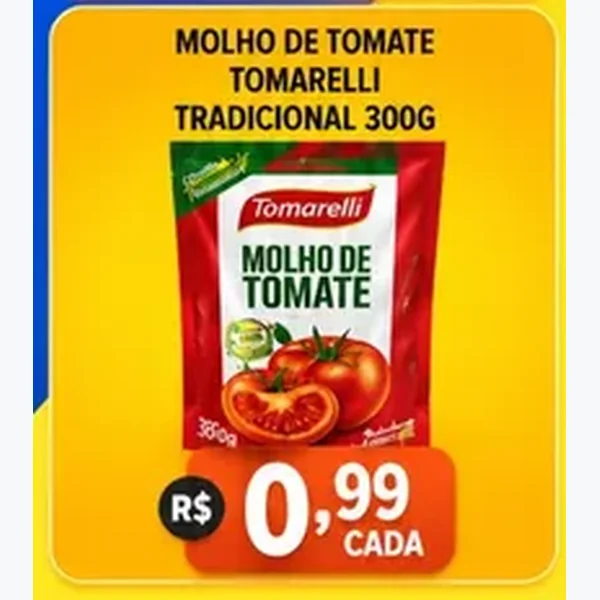 Molho de Tomate Tradicional Tomarelli 300 g